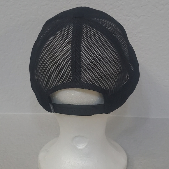 Travis Mathew Adult Trucker Cap Black California Bear Patch Mesh Strap Back - Picture 3 of 5